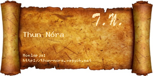 Thun Nóra névjegykártya