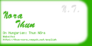 nora thun business card